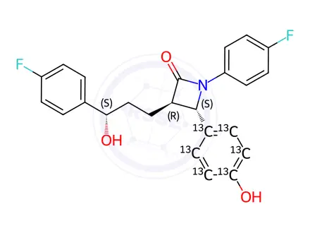 Chemical structure of Ezetimibe-13C6