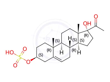 Chemical structure of 17-Hydroxypregnenolone 3-sulfate