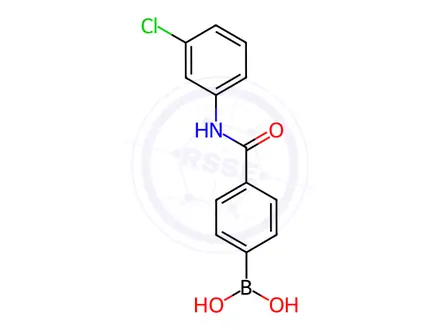 Chemical structure of (4-((3-Chlorophenyl)carbamoyl)phenyl)boronic acid
