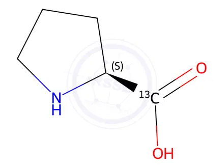 Chemical structure of Proline-13C