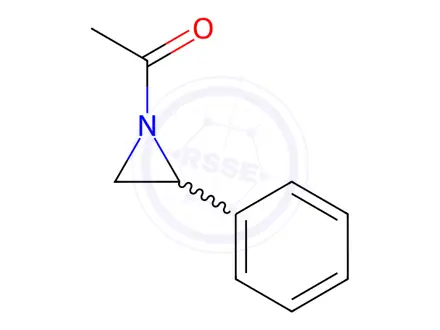 Chemical structure of Aziridine, 1-acetyl-2-phenyl-, (R)-(-)-(8CI)