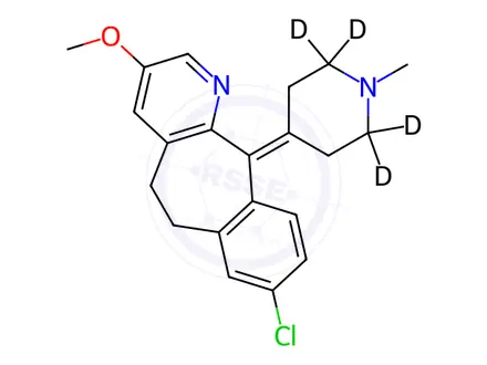 Chemical structure of 3-Methoxy-N-methyldesloratadine-d4