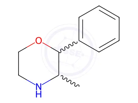 Chemical structure of Phenmetrazine Hydrochloride