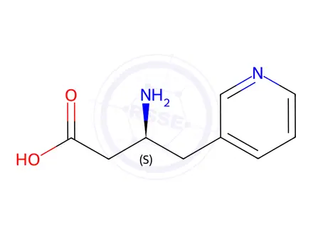 Chemical structure of (S)-3-Amino-4-(pyridin-3-yl)butanoic acid