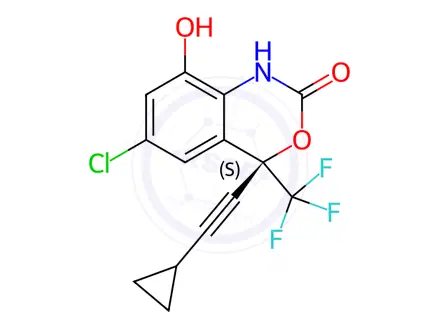 Chemical structure of Efavirenz Impurity 11(8-Hydroxy Efavirenz)