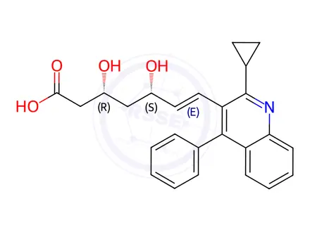 Chemical structure of Pitavastatin Calcium Impurity 6 Monomer (Desfluoro Pitavastatin Calcium)