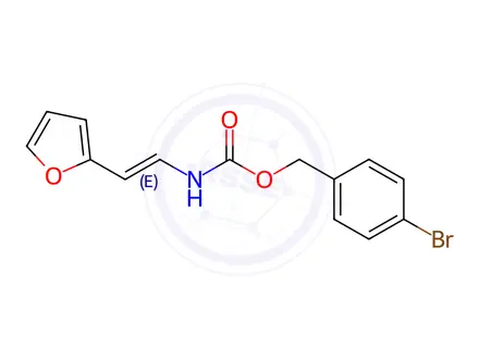 Chemical structure of (4-Bromophenyl)methyl N-[(E)-2-(furan-2-yl)ethenyl]carbamate