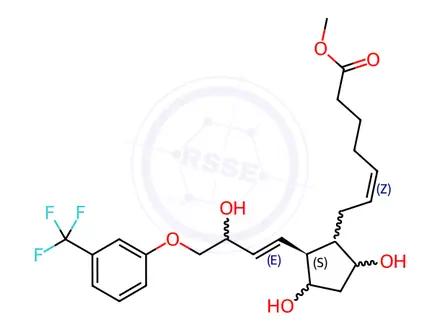 Chemical structure of Travoprost Impurity 24(Fluprostenol Methyl Ester)