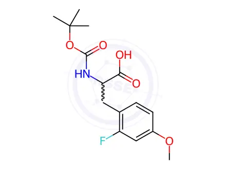 Chemical structure of Tyrosine, N-[(1,1-dimethylethoxy)carbonyl]-2-fluoro-O-methyl-
