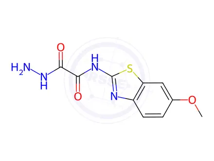 Chemical structure of ACETIC ACID, ((6-METHOXY-2-BENZOTHIAZOLYL)AMINO)OXO-, HYDRAZIDE