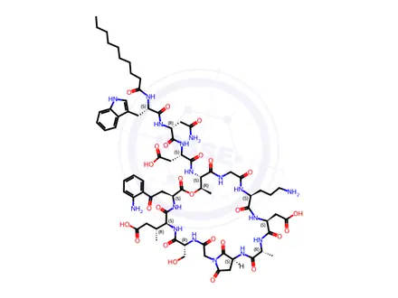 Chemical structure of Daptomycin Impurity 2