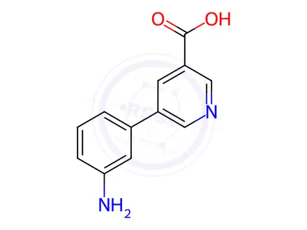 Chemical structure of 5-(3-Aminophenyl)nicotinic acid
