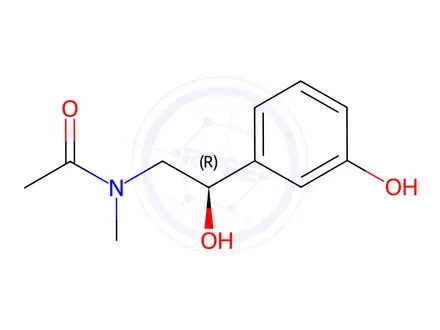 Chemical structure of Phenylephrine Hydrochloride Impurity 22 (N-Acetyl Phenylephrine)