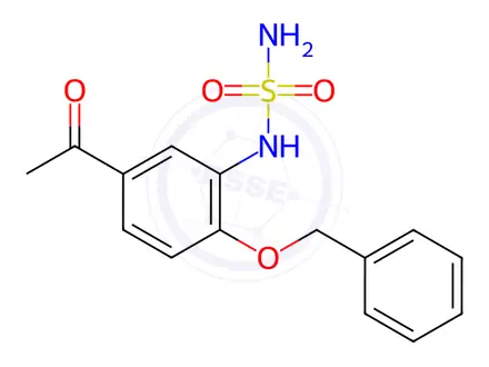 Chemical structure of Sulfamide, [5-acetyl-2-(phenylmethoxy)phenyl]-(9CI)