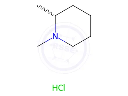 Chemical structure of Piperidine, 1,2-dimethyl-, hydrochloride