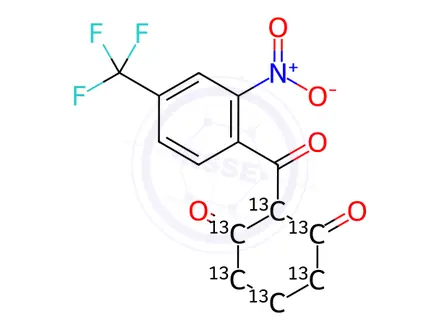 Chemical structure of Nitisinone 13C6