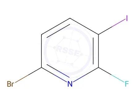 Chemical structure of 6-Bromo-2-fluoro-3-iodopyridine
