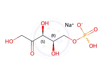 Chemical structure of D-Xylulose 5-phosphate sodium