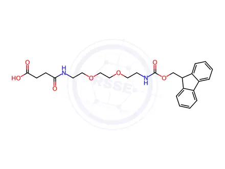 Chemical structure of Fmoc-amino-PEG2-ethylamino-Suc-OH
