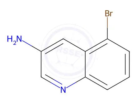 Chemical structure of 5-Bromoquinolin-3-amine dihydrochloride