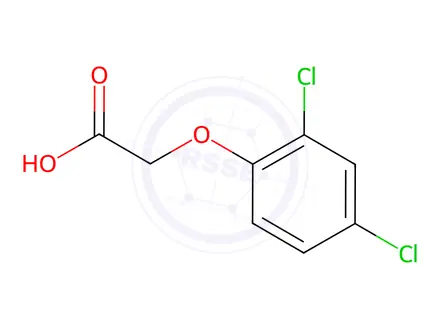 Chemical structure of 2,4-Dichlorophenoxyacetic acid