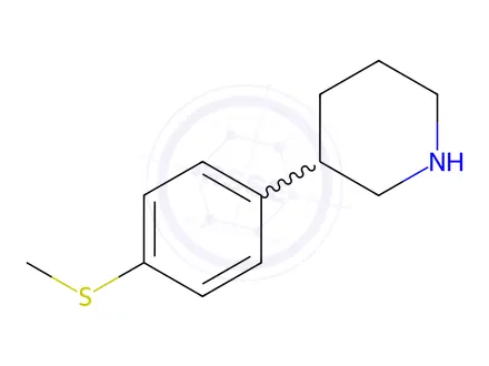 Chemical structure of Piperidine, 3-[4-(methylthio)phenyl]-