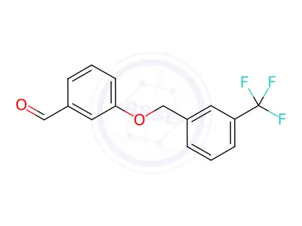 Chemical structure of 3-{[3-(TRIFLUOROMETHYL)BENZYL]OXY}BENZALDEHYDE