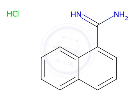 Chemical structure of Naphthalene-1-Carboxamidine Hydrochloride