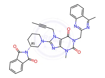 Chemical structure of Linagliptin Impurity 76