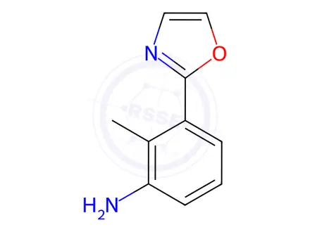 Chemical structure of 2-methyl-3-(1,3-oxazol-2-yl)aniline dihydrochloride