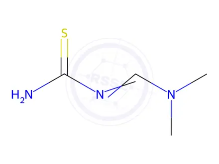 Chemical structure of Thiourea, N-[(dimethylamino)methylene]-, [N(E)]-
