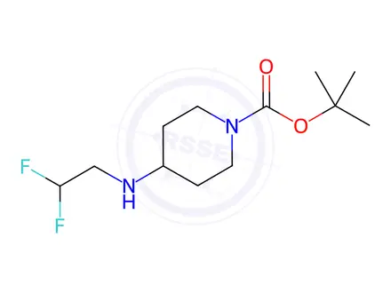 Chemical structure of 4-(2,2-Difluoro-ethylamino)-piperidine-1-carboxylic acid tert-butyl ester
