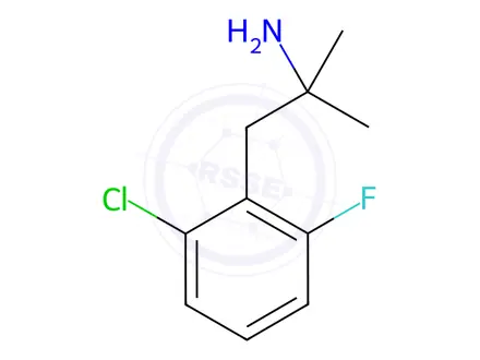 Chemical structure of 1-(2-Chloro-6-fluorophenyl)-2-methylpropan-2-amine