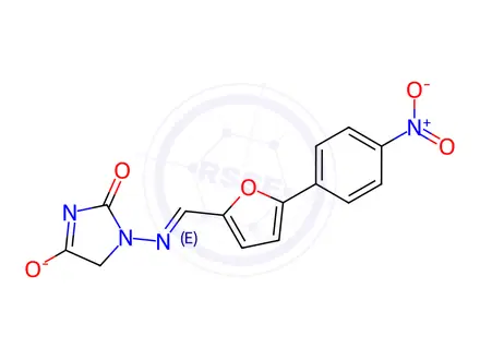 Chemical structure of Dantrolene Sodium