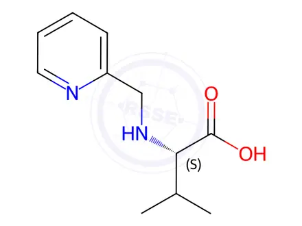 Chemical structure of L-Valine, N-(2-pyridinylmethyl)-, hydrochloride (1:2)