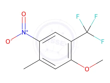Chemical structure of 1-Methoxy-5-methyl-4-nitro-2-(trifluoromethyl)-benzene
