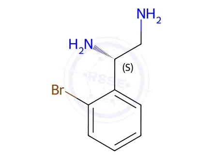 Chemical structure of (1S)-1-(2-BROMOPHENYL)ETHANE-1,2-DIAMINE DIHYDROCHLORIDE