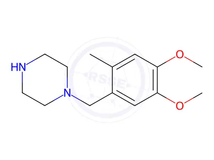Chemical structure of 1-[(4,5-dimethoxy-2-methylphenyl)methyl]piperazine dihydrochloride