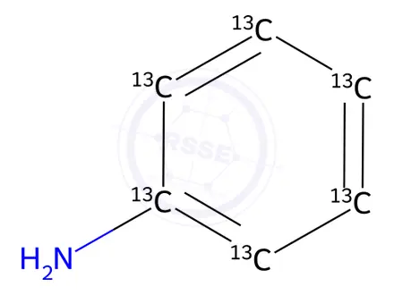 Chemical structure of Aniline-13C6 Hydrochloride