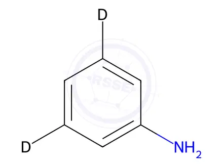 Chemical structure of Aniline-3,5-d2