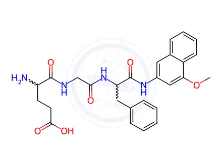 Chemical structure of N-Glutaryl-Gly-Phe-4-methoxy-β-naphthylamide