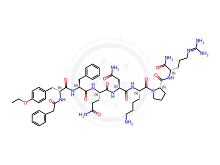 Chemical structure of (Phenylac1,D-Tyr(Et)2,Lys6,Arg8,des-Gly9)-Vasopressin