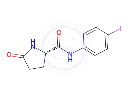 Chemical structure of n-(4-Iodophenyl)-5-oxopyrrolidine-2-carboxamide