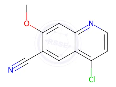 Chemical structure of 4-Chloro-6-cyano-7-methoxyquinoline