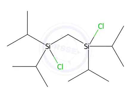 Chemical structure of Silane, 1,1'-methylenebis[1-chloro-1,1-bis(1-methylethyl)-