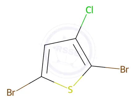 Chemical structure of Thiophene, 2,5-dibromo-3-chloro-