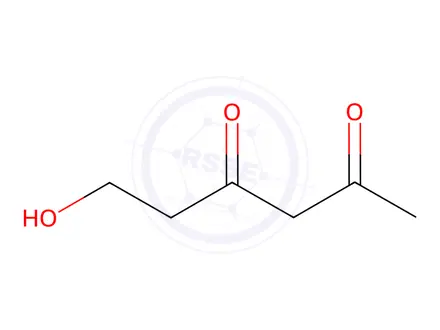 Chemical structure of 2,4-Hexanedione, 6-hydroxy-(9CI)