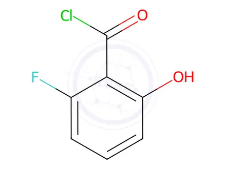 Chemical structure of Benzoyl chloride, 2-fluoro-6-hydroxy-(9CI)