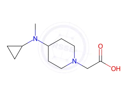 Chemical structure of 2-(4-((Cyclopropylmethyl)amino)piperidin-1-yl)acetic acid