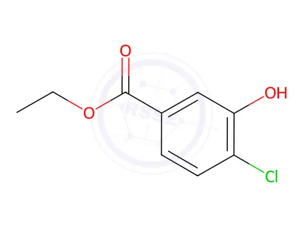 Chemical structure of 4-Chloro-3-hydroxybenzoic Acid Ethyl Ester
